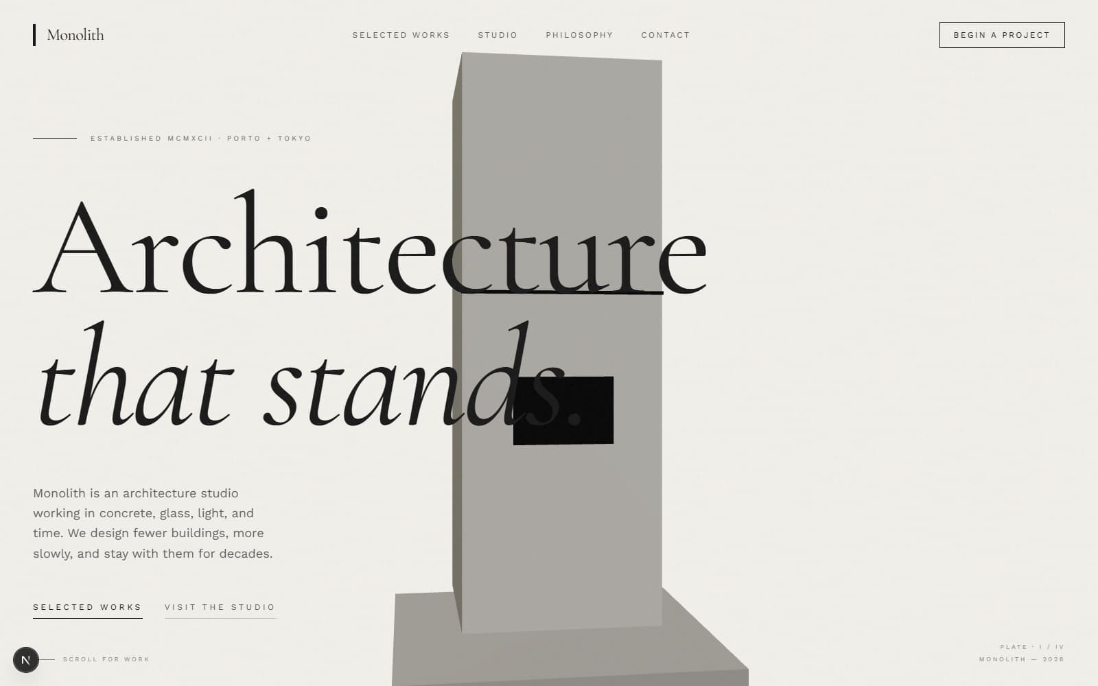 Monolith — architecture studio